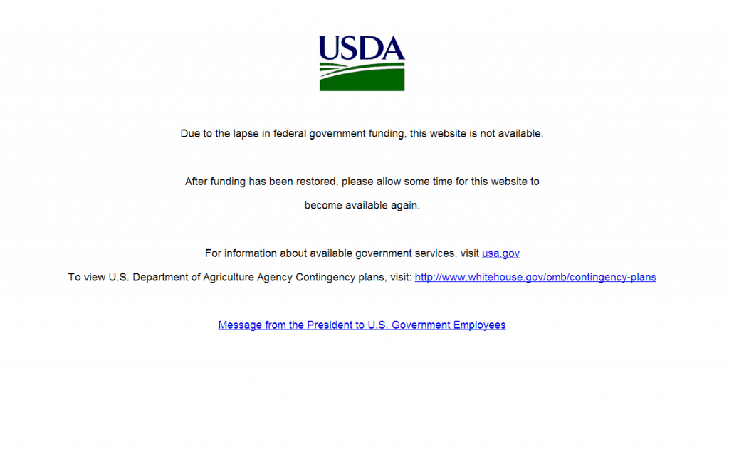 USDA Shutdown