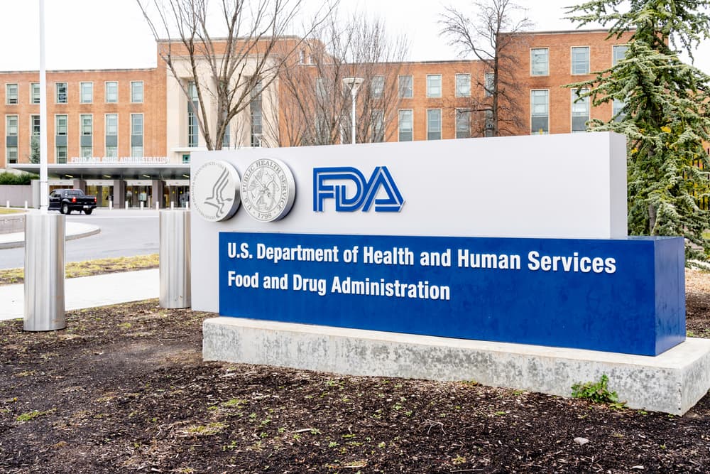 Alt-text: FDA Sign outside their headquarters in Washington DC.
