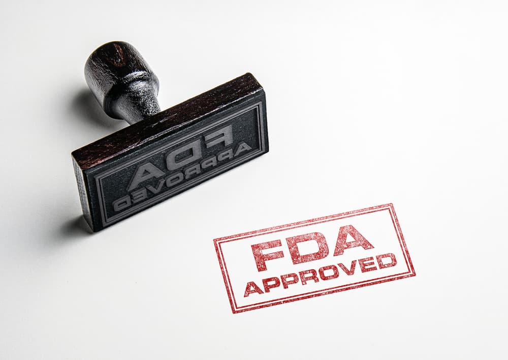 “FDA Approved” seal on a white background.